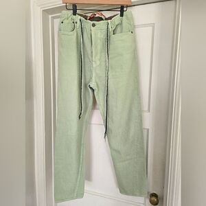 MOTHER- DR COLLECTORS Women's Light Green LINEN Jeans